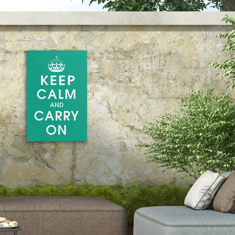 Marcus Jules Keep Calm And Carry On, H 12 po x l 19 po