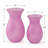 Fleurine Frosted Tulip-Shaped Textured Glass Table Vase Set of 2, Colored Glass, Purple-209859294