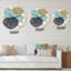 Minimal élémentaire organique et géométrique compostions XXXIX - horloge murale moderne-59913089