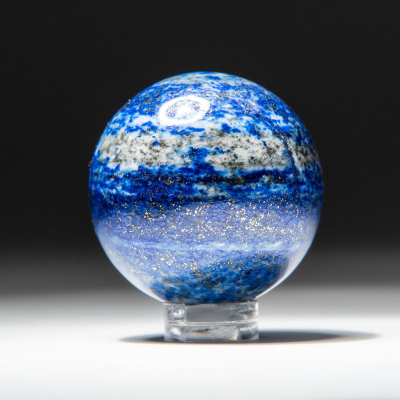 Polished Polychrome Sphere from Madagascar, Pink, 1.5" H x 1.5" W x 1.5" D