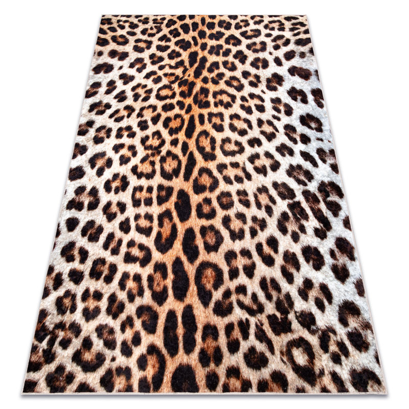 Roelof Animal Print Area Rug, Rectangular 80 x 150cm