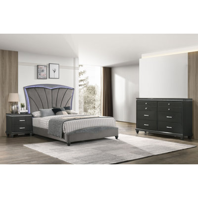 Ensemble de chambre avec lit tapissier Markayla
