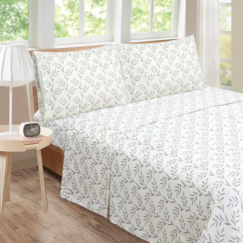 Ensemble de draps en microfibre Hijiri, Très grand, Taupe, Rallonge