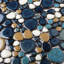 Sliced Porcelain Pebbles / Rocks Wall & Floor Tile-93676210