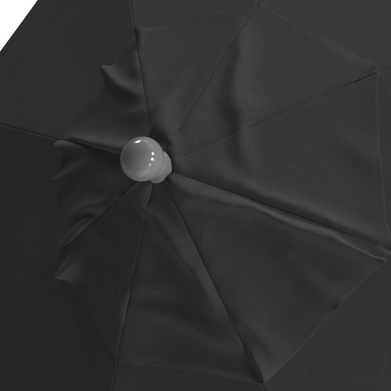 Parasol de marché 11 pi Laxmeena, Toile Sunbrella® noir