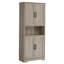 Grand garde-manger autoportant moderne pour le salon - armoire de rangement 70 po avec portes, tiroirs et tablettes réglables - Organisateur de maison polyvalent - Gris - Avec 1 grille, nouveau gris-129391245
