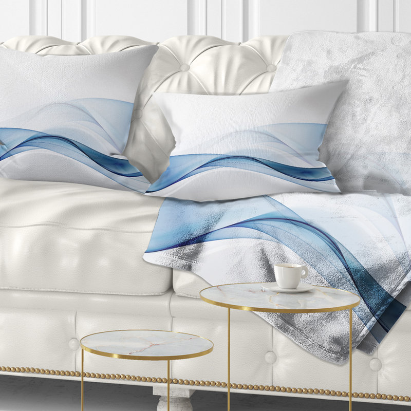 Vague 3D d'éclaboussure d'eau - coussin imprimé abstrait