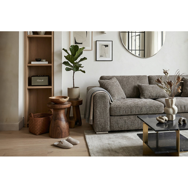 Housman 2 Seater Chenille Sofa, Grey, 3
