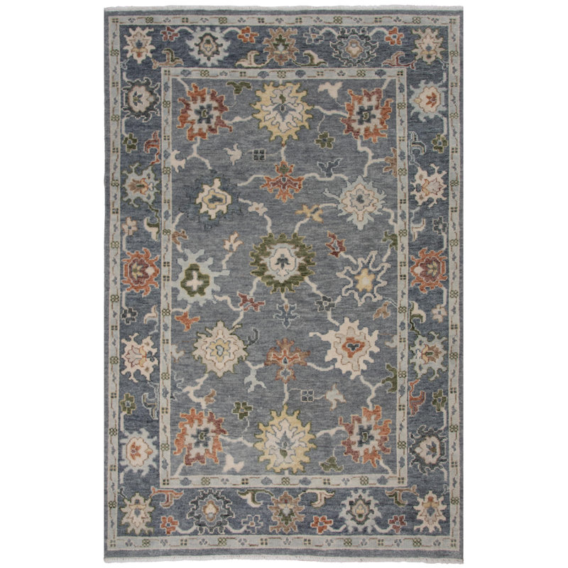 Tapis 100% laine nouée à la main, Rectangulaire 2 pi x 3 pi