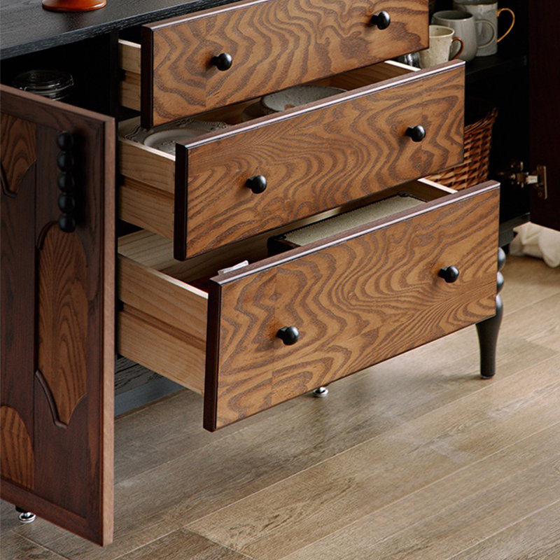 Buffet rétro en bois massif