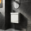 Armoire de salle de bain moderne 20 po - Lavabo en céramique et grand meuble-lavabo avec fonction de conception de lavabo-1073179697