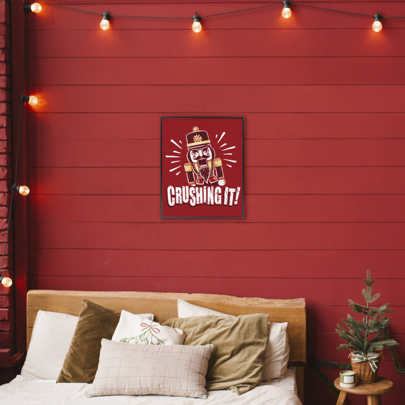 Casse-noisette «Crassage It», conception par Jedco Brands, Inc., H 20 po x l 16 po, Giclée encadrée noir minuit