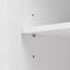 Armoire de rangement avec deux portes pour salle de bain, bureau, tablette ajustable, panneau de fibres à densité moyenne, blanc-2003232895
