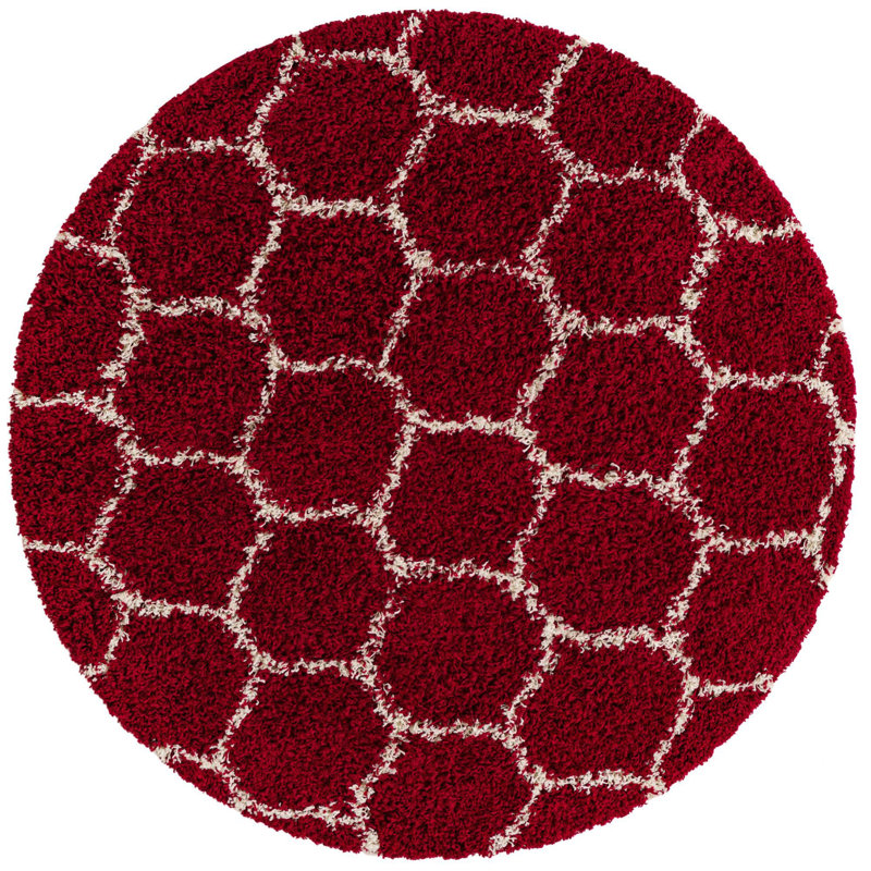 Geometric Indoor Rug, Round 5'3"