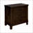 Rustic Dark Walnut Solid Wood 3-Drawer Nightstand with Black Pulls