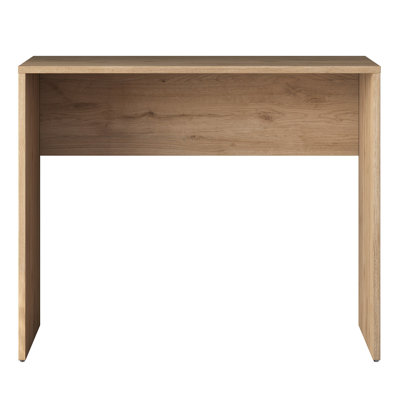 Modern Walnut Study Desk, 35.4 x 28.7 x 15.7 inches | 100% Melamine Coated Particle Board, Thickness: 0.7 inches | Stylish Solid Brown Finish, Ideal for Home Office & Study Spaces, Durable & Elegant Design