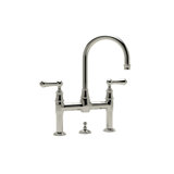 Georgian Era Widespread Bathroom Faucet with Drain Assembly