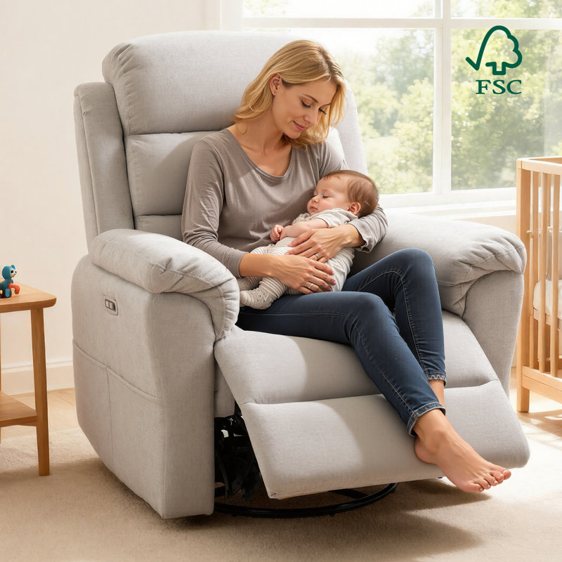 Fauteuil oscillant inclinable et oscillant électrique à 270 °