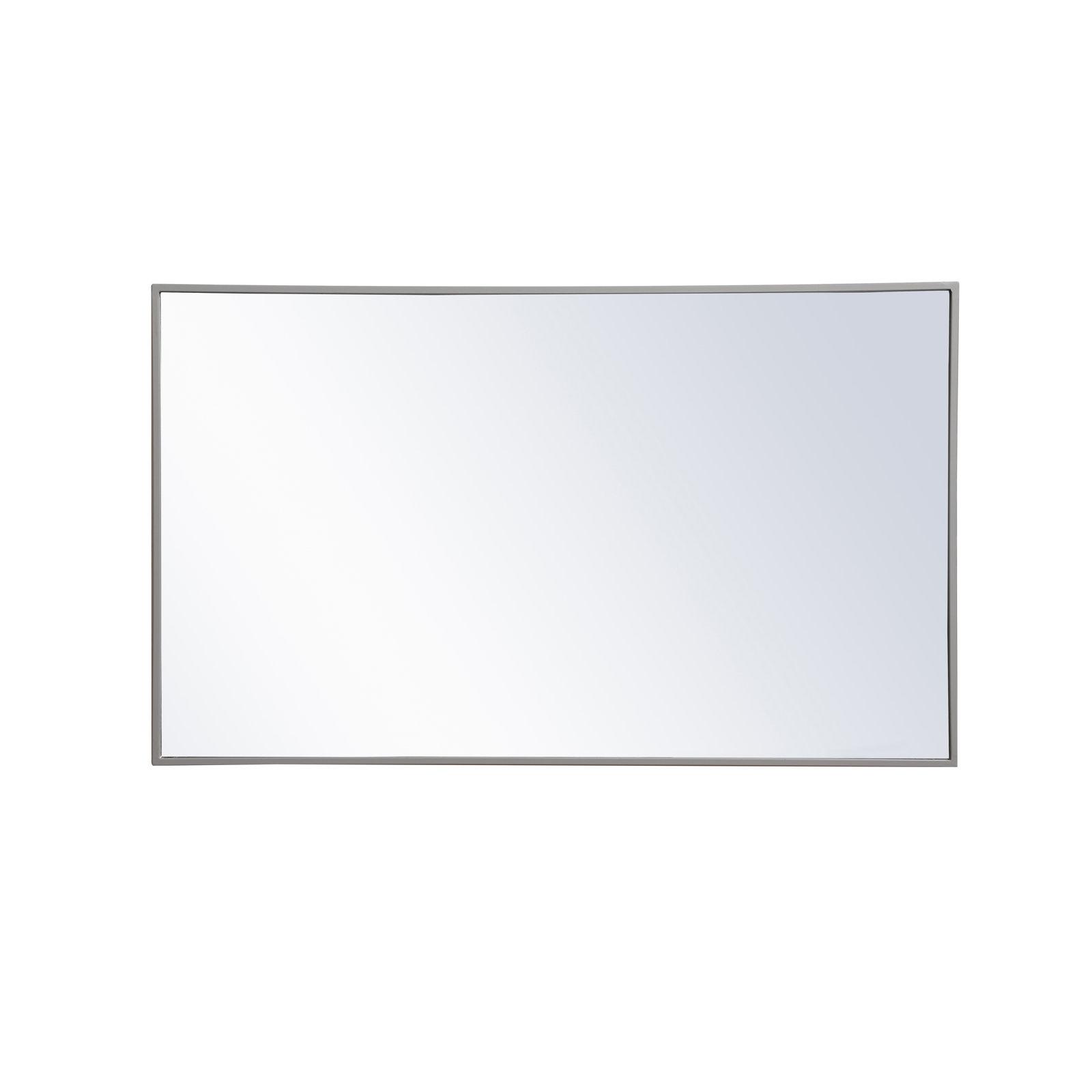 Sabine Metal Rectangle Wall Mirror, 40" x 24", Gray