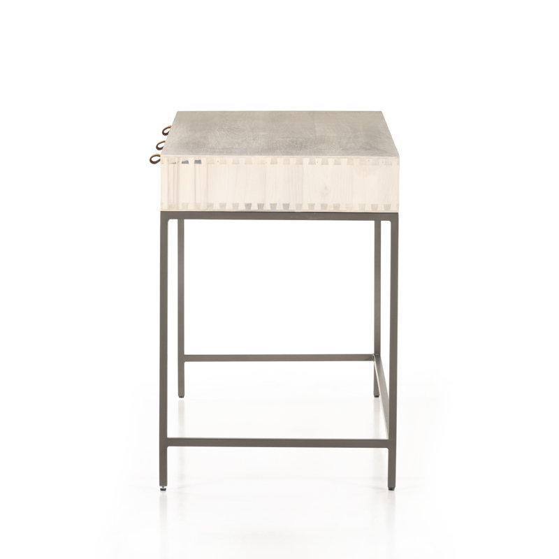 Trey Solid Wood Writing Desk, Dove Poplar