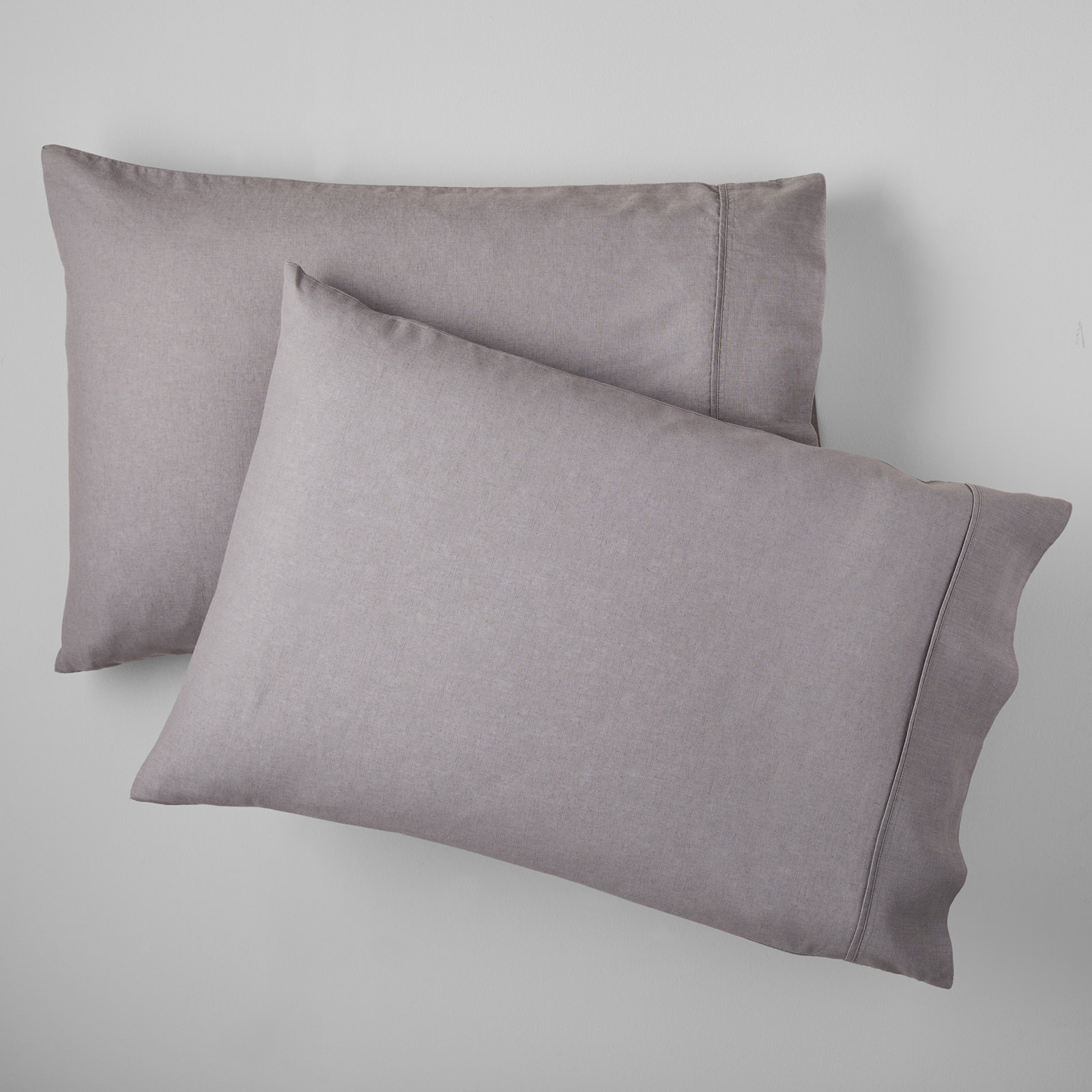 Jeffen Linen Blend Pillowcase, King, Charcoal