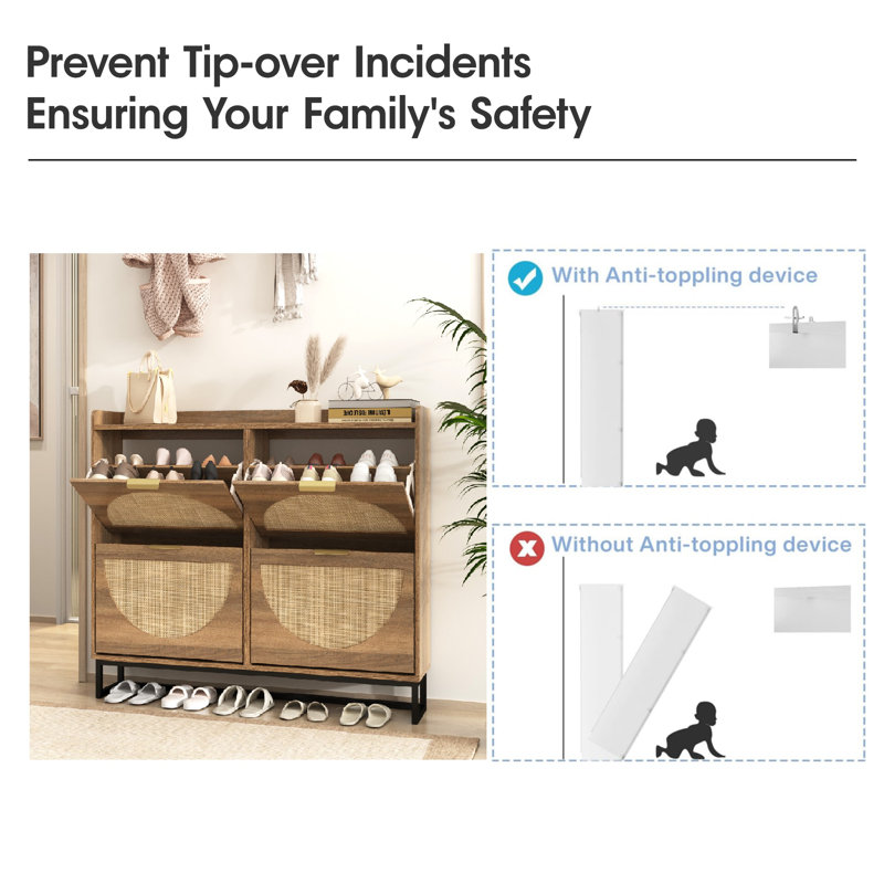 24 Pair Shoe Storage Cabinet | Organize Shoes Easily