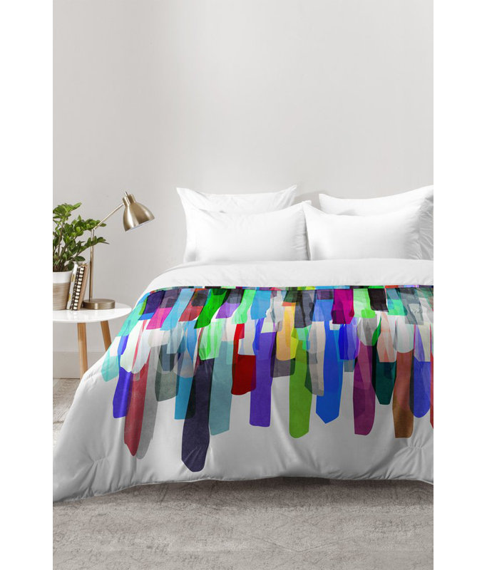Mareike Boehmer Modern & Contemporary Polyester Abstract Comforter, Full/Queen Comforter + 2 Standard Shams