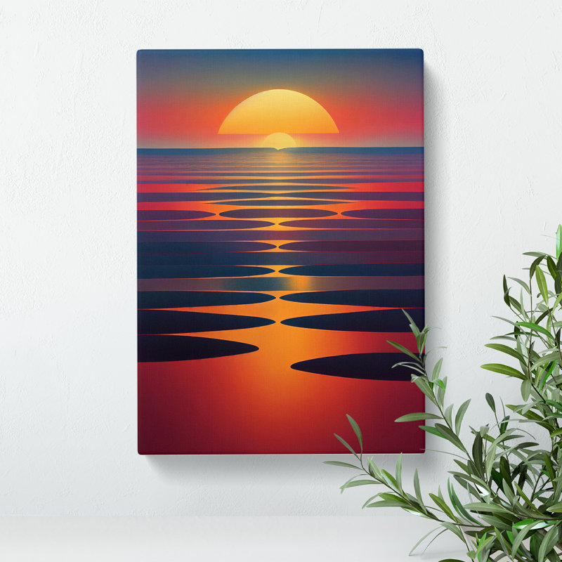 XC1022-1775X Dashing Sunset View - Wrapped Canvas Print, 76cm H x 50cm W x 3cm D