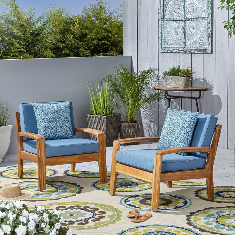 Fauteuil l 31 po Mexia, Bleu