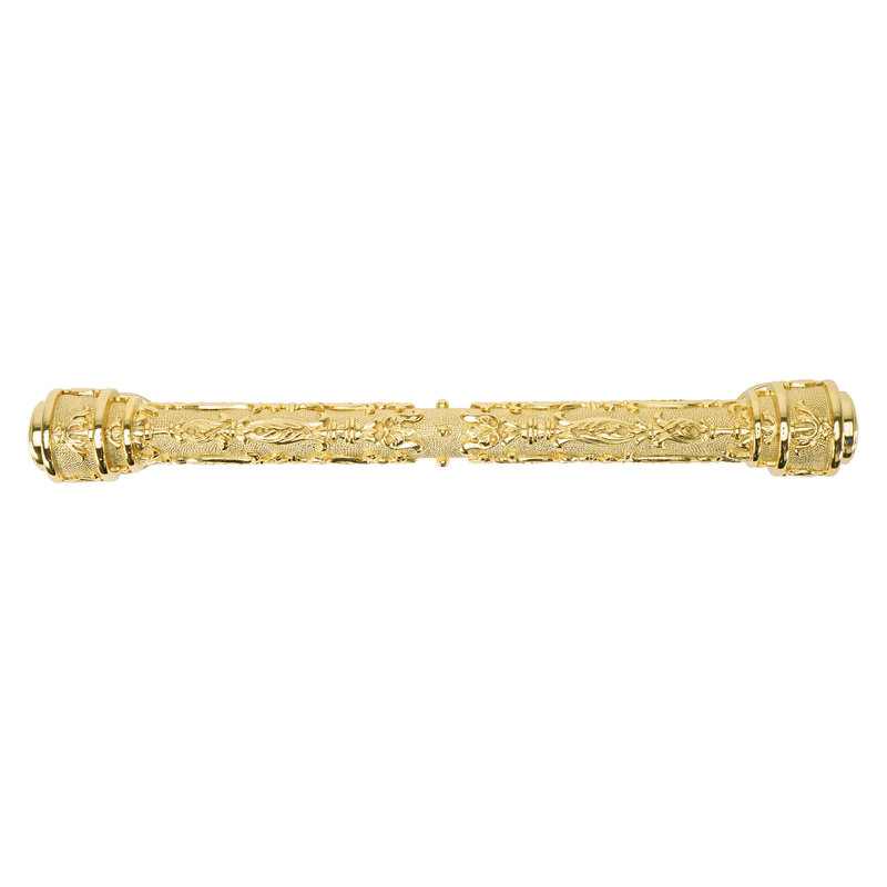 EDGAR BEREBI GIVERNY 8" CENTER TO CENTER SMALL APPLIANCE PULL IN POLISH GOLD PLATE