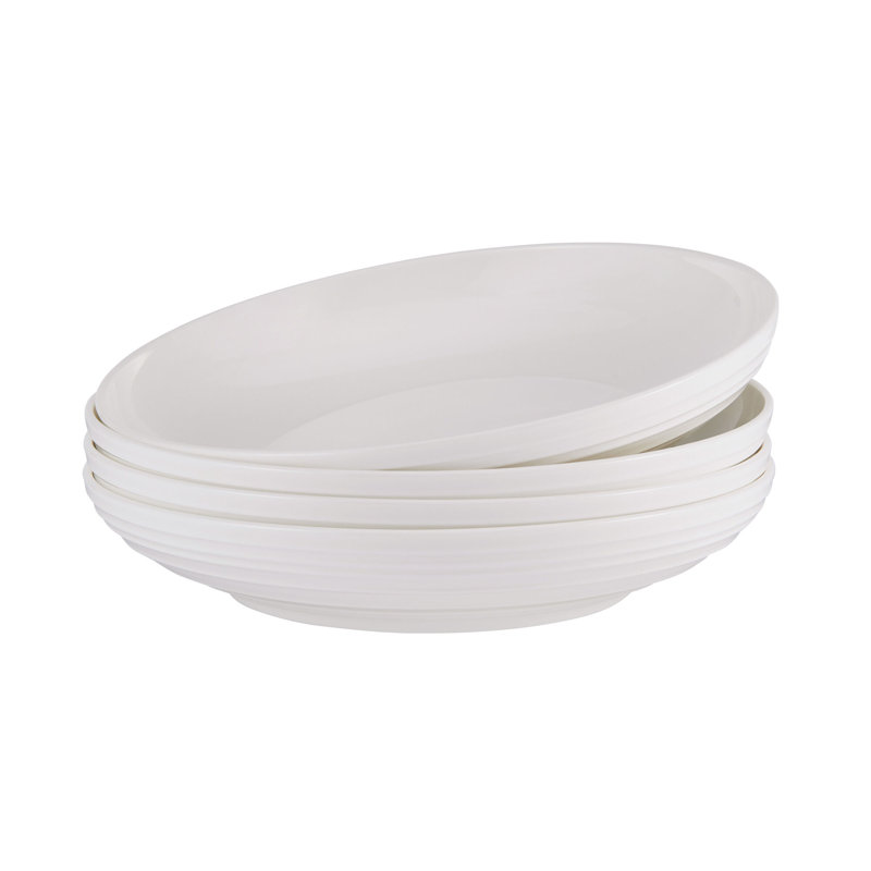 Mikasa Ciara Chip Resistan Pasta Bowls Set, 9-inch, White