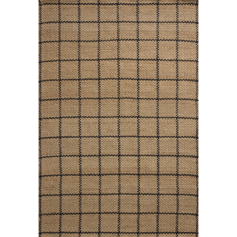 Chris Loves Julia x Loloi Fletcher Natural / Black Area Rug, Rectangle 9'3" x 13'