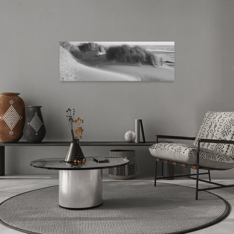 Grass on the beach Pacific Ocean Bandon State Natural Area Bandon Oregon USA 1 Piece Wrapped Canvas Panoramic Wall Art