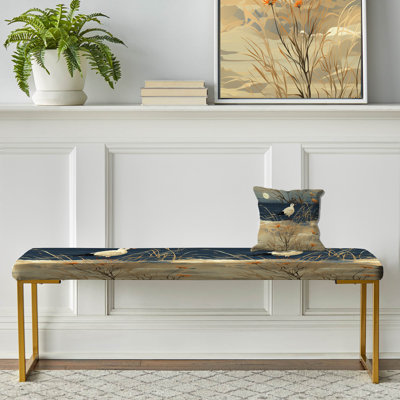Jacqueze - Animal Print Upholstered Gold Bench