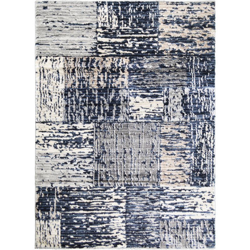 Tapis bleu marine, Rectangle 7 pi 10 po x 9 pi 10 po