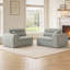 Canapé tissé à compression en chenille rayée, canapé compact à rangée droite avec éponge haute densité, canapé économiseur d'espace requis sans assemblage pour salon, appartement, bureau-129893751