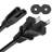 5Core Extra Long AC Wall Power Cord for Led TV Vizio Samsung 6 Ft 2 Prong