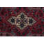Tapis traditionnel chinois à motif de teinture végétale noir et rose 6 x 9