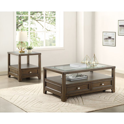 Lenian 2-pcs Living Room Table Set