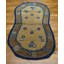1750s Gold Antique Chinese Ningxia Saddle Horse Cover Rug 2'4"x4'6" Wool Carpet