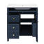 Meuble-lavabo de 30 po avec lavabo, armoire bleue moderne 2 tiroirs et lavabo de rangement efficace-840979586