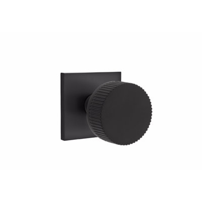 Privacy Select Conical Straight Knurled Knob with Square Rosette