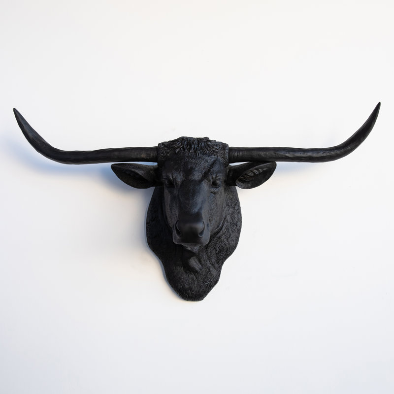 Handmade Glam Animals Wall Decor on Resin, Black