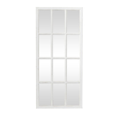 Miroir mural en bois blanc