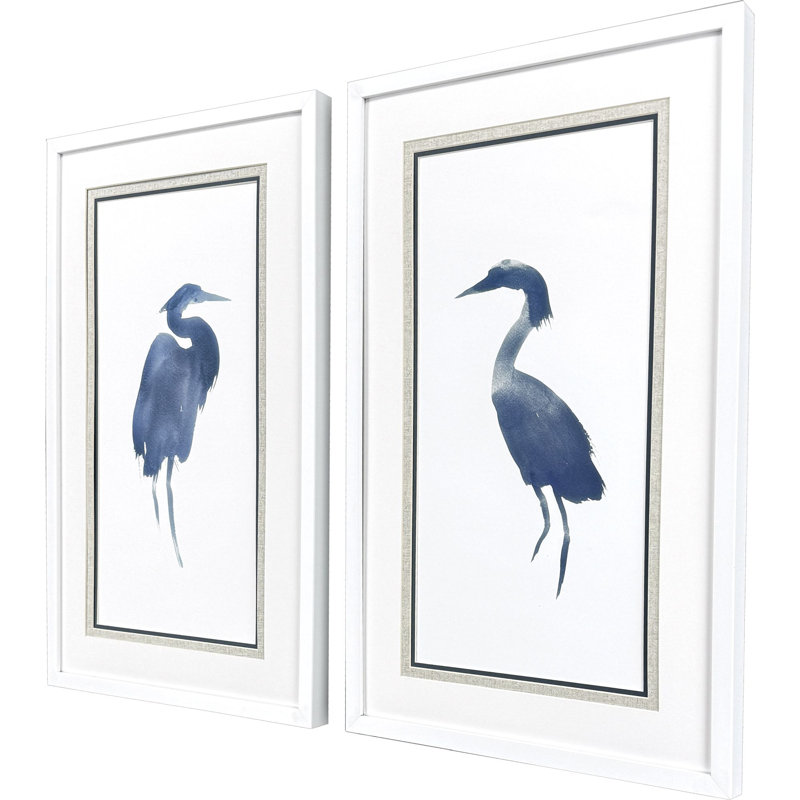 Heron in Blue S/2 Print by Alvarez Propac Images