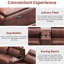 Upholstered 29.2 " Leather Power Reclining Sectional