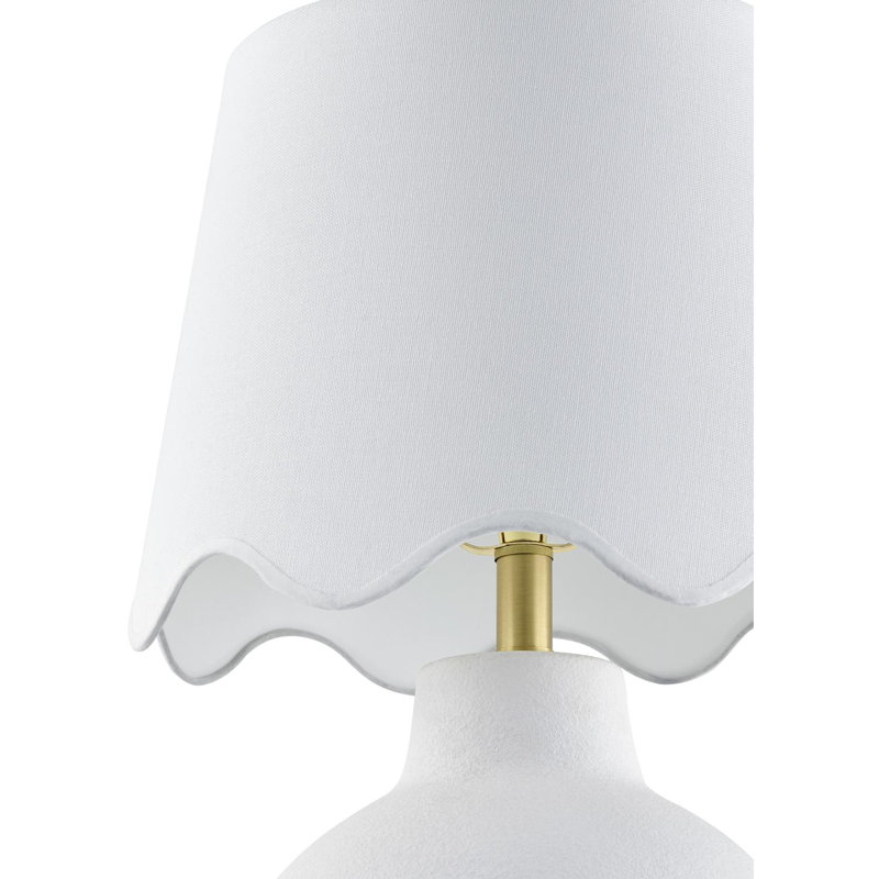 Ganza Table Lamp, White, Painted White