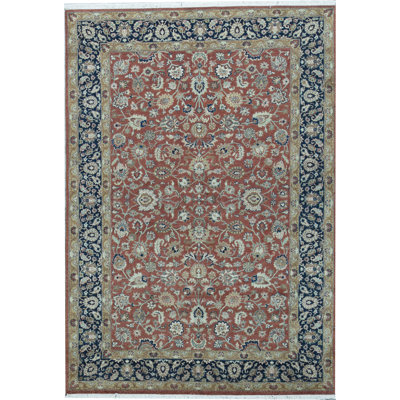 Brookhaven Oriental Area Rug in Rust/Navy
