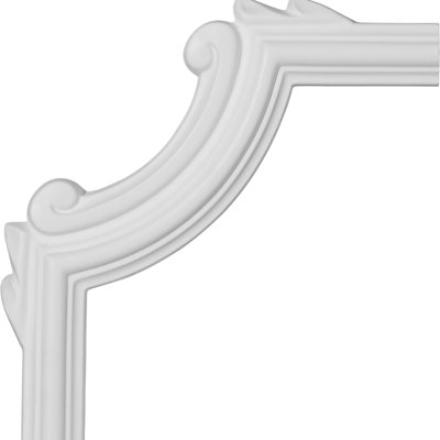 6 1/2"H x 6 1/2"W, Bradford Wave Panel Moulding Corner (matches moulding PML01X01BR)