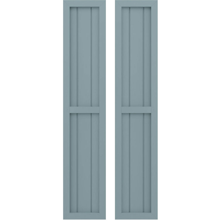 Americraft Two Equal Panel Framed Board-n-Batten Shutters (Per Pair)